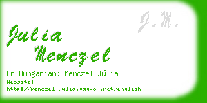 julia menczel business card
